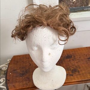 92 Jon renau pull thro topper Curly Brown Hairpiece for Women
